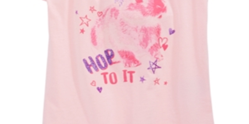 Camiseta infantil Epic Threads Hop to It para meninas, rosa, tamanho 2T