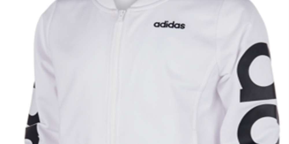 Jaqueta Bomber Adidas Big Girl's Adi Branca Tamanho X-Grande