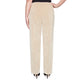 Calça feminina Alfred Dunner de veludo cotelê com cós elástico, marrom, tamanho 16x4,5