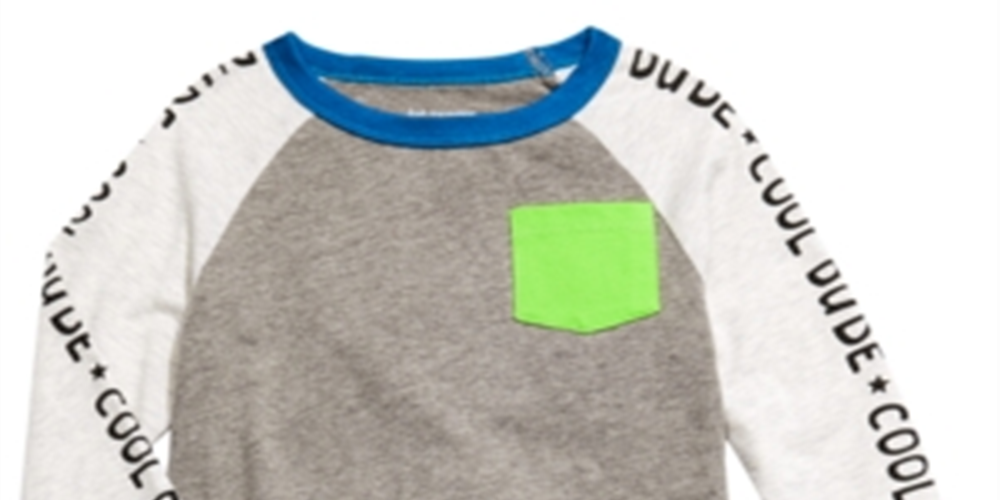 Camiseta infantil com bolso e blocos de cores para meninos First Impressions, cinza, tamanho 2T