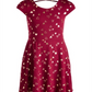 Vestido com estampa de folha de alumínio e alças cruzadas Epic Threads Big Girl, tamanho médio, vermelho