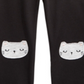Leggings de gato para meninas First Impressions, pretas, tamanho 12 MOS