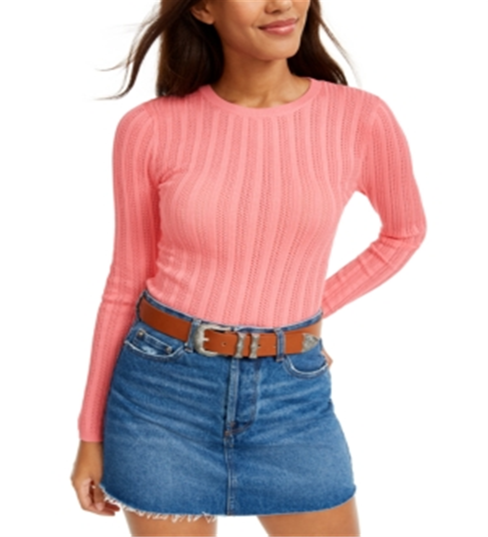 Suéter Pointelle Junior da Hooked Up By IOT Rosa Tamanho Pequeno