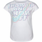 Camiseta Nike Little Girl's Show Up &amp; Show Off Logo Branca Tamanho 6X