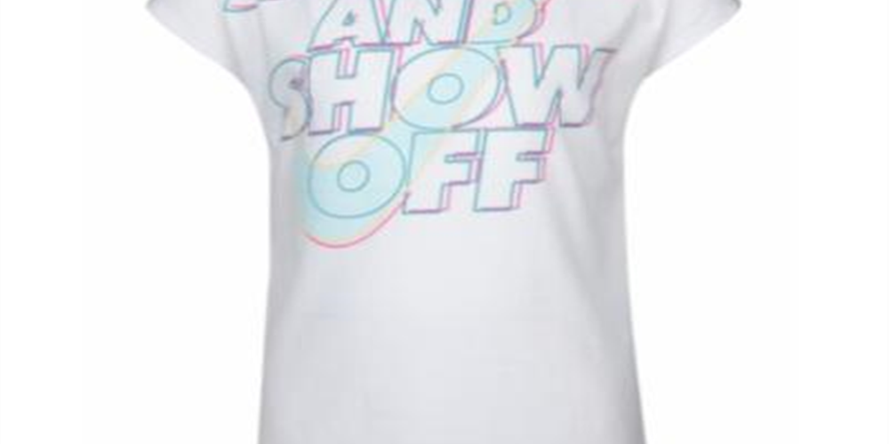 Camiseta Nike Little Girl's Show Up &amp; Show Off Logo Branca Tamanho 6X