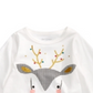 Camiseta infantil First Impressions com laço de rena para meninas, branca, tamanho 4T