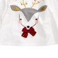 Camiseta infantil First Impressions com laço de rena para meninas, branca, tamanho 4T
