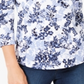Camiseta feminina Charter Club de algodão Pima com estampa floral azul, tamanho grande