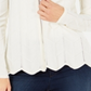 Cardigan feminino Charter Club com frente aberta, branco, tamanho médio