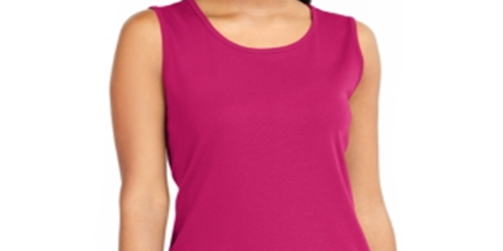 Regata feminina Karen Scott de algodão, chocolate, tamanho médio