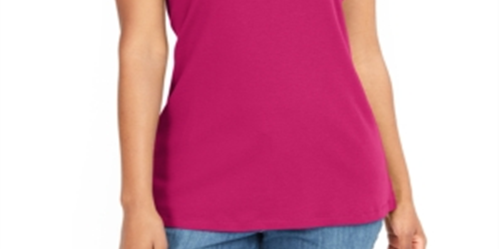 Regata feminina Karen Scott de algodão, chocolate, tamanho médio