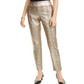 Calça Alfani Feminina Tummy Control com Estampa de Python Metálica Marrom Tamanho 18