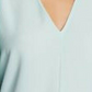 1.STATE Blusa feminina com amarração frontal e decote em V, verde, tamanho pequeno
