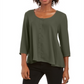 Blusa feminina estilo swing verde tamanho extrapequeno