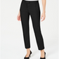Calça feminina Alfani Tummy Control Slim Leg Preta Tamanho 2 Petite