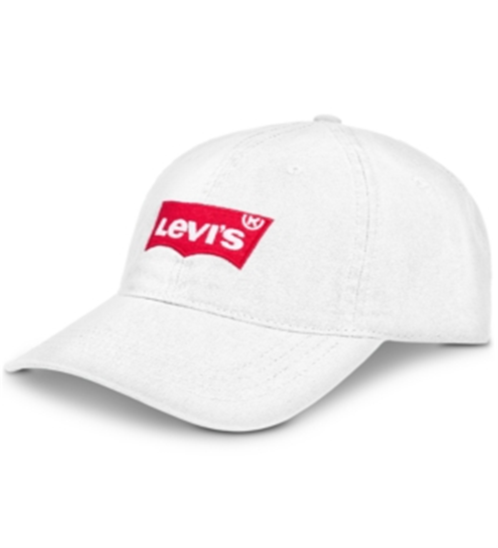 Boné de beisebol Levi's Batwing masculino, branco, tamanho regular