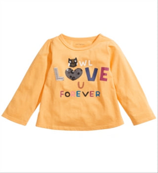 First Impressions Baby Girl's Owl Love U T-Shirt Yellow Size 3-6MOS