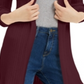 Cardigan feminino canelado aberto Maison Jules, vermelho, tamanho médio