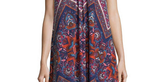 Vestido de malha estampado feminino John Paul Richard, azul marinho, tamanho G