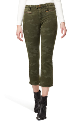 Calça jeans Sanctuary Camo Connector Kick Crop Feminina Verde Tamanho 29/8