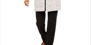 Jaqueta feminina Alfani com jacquard aberto na frente, rosa, tamanho pequeno e pequeno