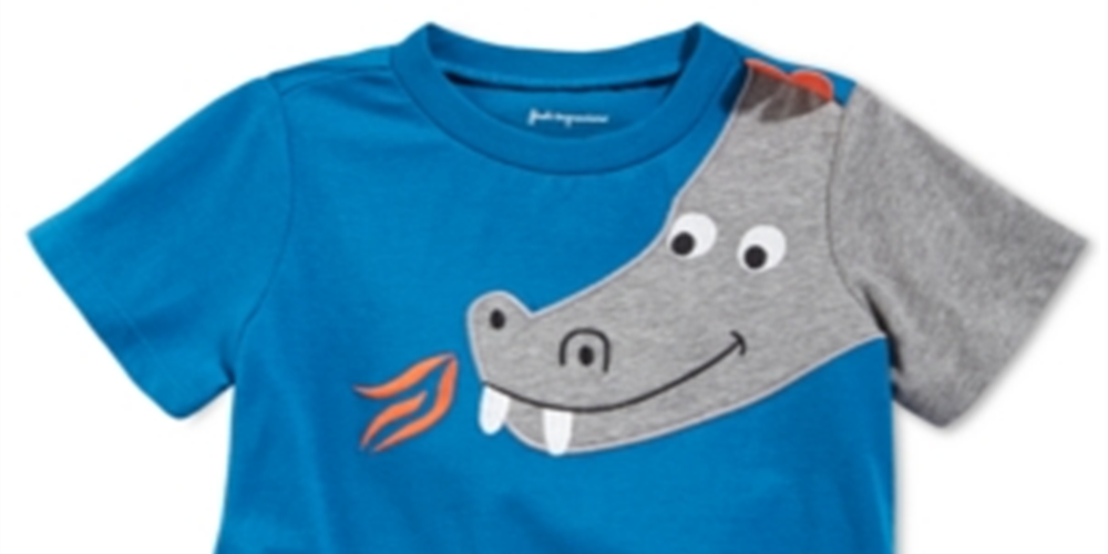 Camiseta de algodão com estampa de dragão para meninos First Impressions, azul, tamanho 6-9 meses