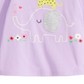 Camiseta manga longa elefante para bebê menina First Impressions, roxa, tamanho 24 meses