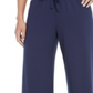 Calça feminina estilo &amp; co, perna larga, amarrada na cintura, azul, tamanho extrapequeno
