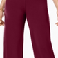 Calça feminina Alfani de malha com perna larga, cor Merlot, tamanho pequeno G