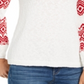 Suéter feminino estilo &amp; co com gola canoa Fair Isle, branco, tamanho extrapequeno