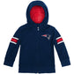 Moletom com capuz e pelúcia macios Cubcoats New England Patriots 2 em 1 para meninos, azul marinho
