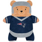 Moletom com capuz e pelúcia macios Cubcoats New England Patriots 2 em 1 para meninos, azul marinho