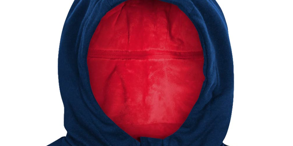 Moletom com capuz e pelúcia macios Cubcoats New England Patriots 2 em 1 para meninos, azul marinho