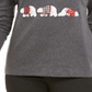 Karen Scott Blusa Feminina de Algodão Polar Parade Graphic Cinza Tamanho Pequeno Grande