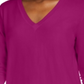 Suéter feminino Maison Jules com decote em V, rosa, tamanho XX-G