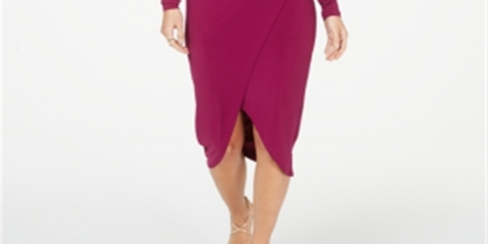 Vestido cruzado feminino Thalia Sodi vermelho tamanho extragrande