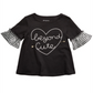 Primeiras impressões - Blusa de algodão Beyond Cute para bebê menina, preta, tamanho 3-6 meses