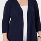 Karen Scott Cardigan Feminino Canelado Jugo Azul Tamanho P