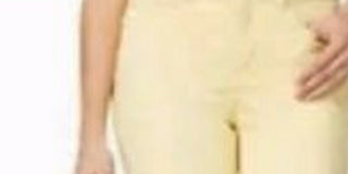 Calça skinny Chelsea Tummy Control feminina Charter Club, tamanho 12, amarela