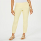 Calça skinny Chelsea Tummy Control feminina Charter Club, tamanho 12, amarela