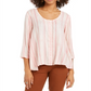 Blusa feminina estampada estilo swing rosa tamanho médio