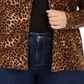 Cardigan feminino plus size com estampa animal Charter Club, cinza, leopardo, tamanho 0X