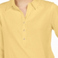 Camisa polo feminina Charter Club Supima Cotton manga 3/4 amarela tamanho XS
