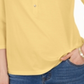 Camisa polo feminina Charter Club Supima Cotton manga 3/4 amarela tamanho XS