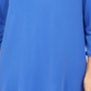 JM Collection Top Feminino com Ombros De fora e Enfeites Azul Tamanho Grande