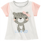 Camiseta infantil First Impressions Baby Girl em algodão com blocos de cores e estampa de chita, tamanho 12 MO