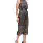 Vestido midi com decote halter floral sem mangas Kensie feminino, azul, tamanho 10