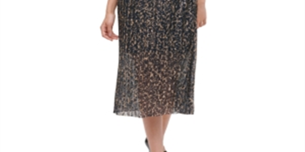 Vestido midi com decote halter floral sem mangas Kensie feminino, azul, tamanho 10