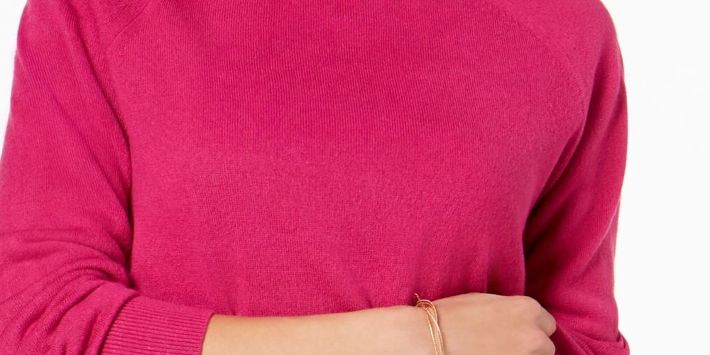 Karen Scott Suéter Feminino Luxsoft Gola Alta Rosa Tamanho Pequeno Pequeno