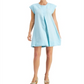 Vestido feminino Charter Club com amarração nas costas e corte A, azul, tamanho extragrande